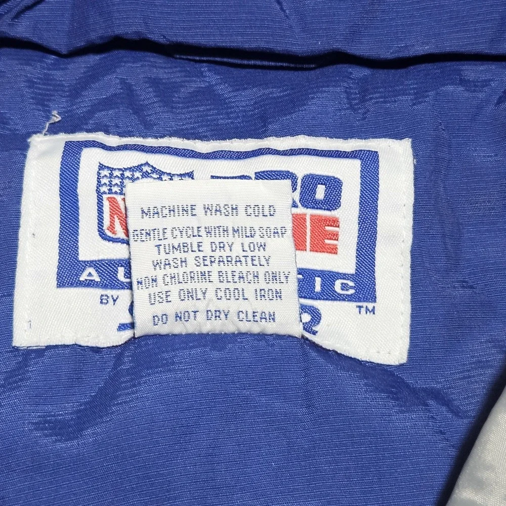 Vintage‎ 90s Starter NFL Dallas Cowboys 1/2 Zip Pullover Hooded Jacket Quilted M